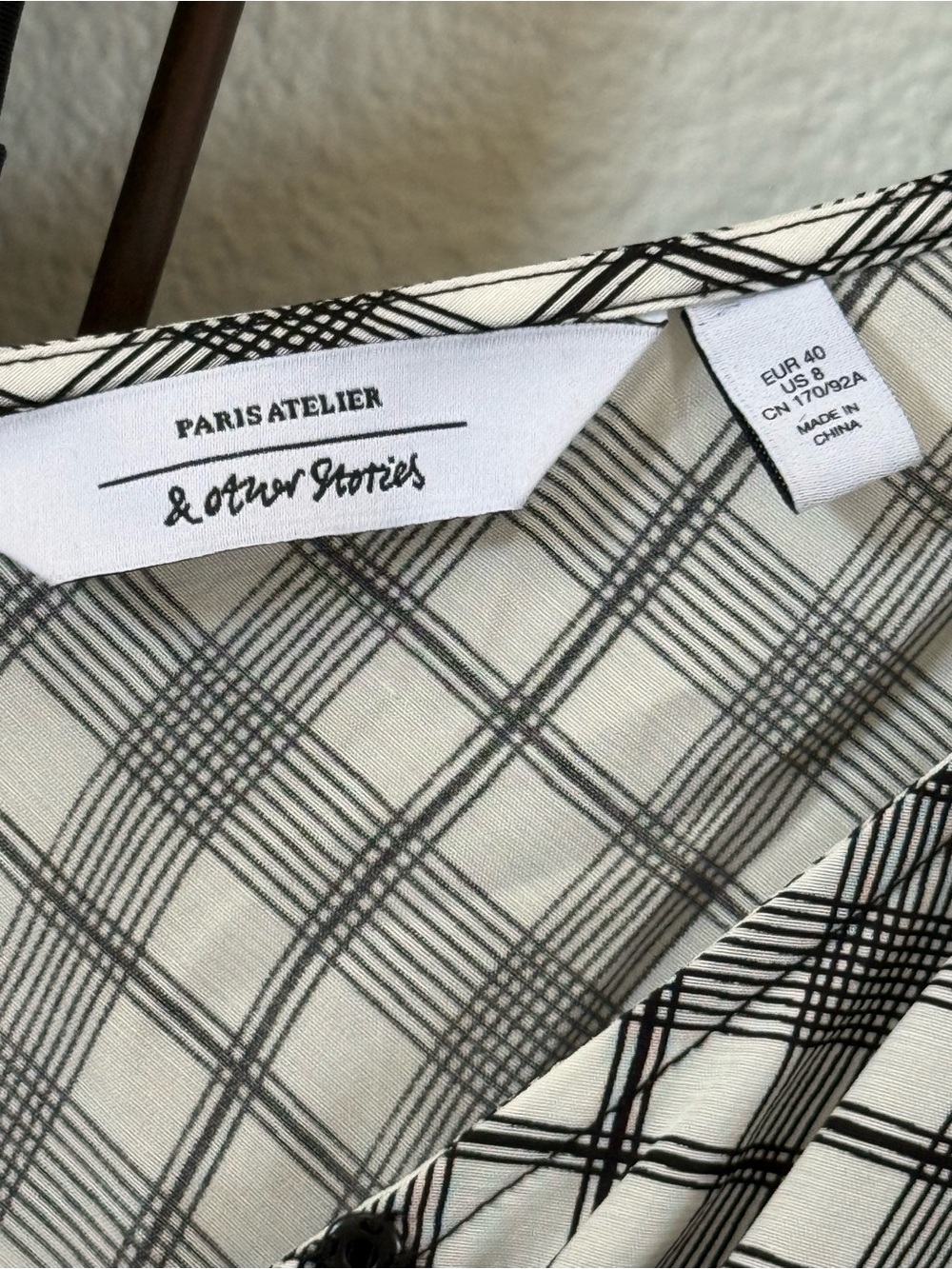 & Other Stories Paris Atelier Plaid Wrap Midi Dress US 8 - Picture 9 of 11